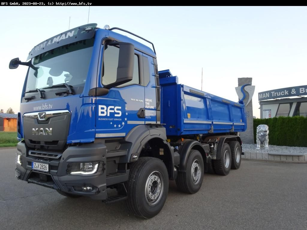 MAN TGS (TG3) 35.520 8x4 BB CH Bordmatik links, 3-Se - Billenőplatós teherautó: 1 kép. MAN TGS (TG3) 35.520 8x4 BB CH Bordmatik links, 3-Se - Billenőplatós teherautó: 1 kép.
