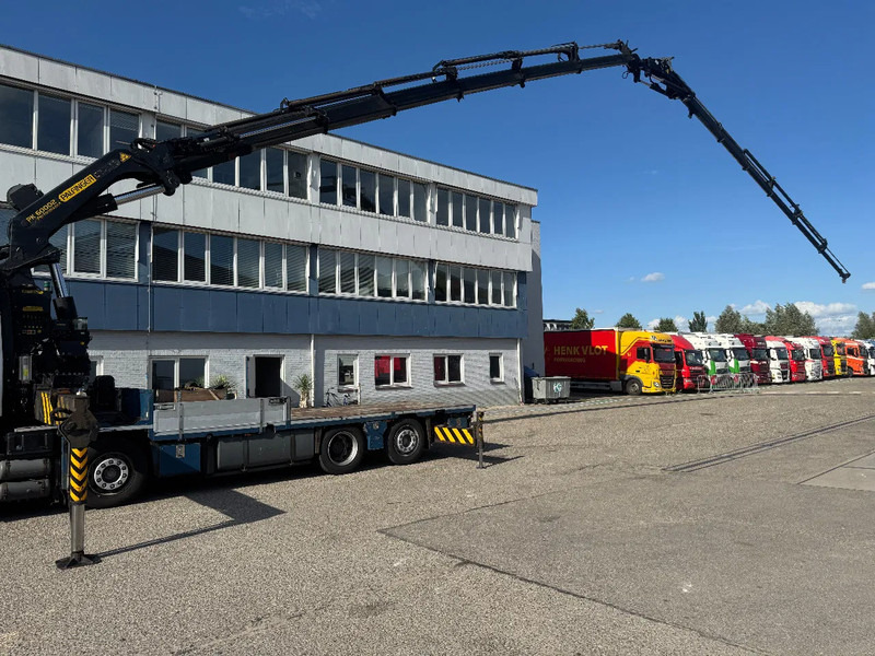 DAF CF 85.410 8X2 EURO 5 PALFINGER PK60002 + FLY JIB + REMOTE + TWISTLOCKS - Platós teherautó, Darus autó: 3 kép. DAF CF 85.410 8X2 EURO 5 PALFINGER PK60002 + FLY JIB + REMOTE + TWISTLOCKS - Platós teherautó, Darus autó: 3 kép.