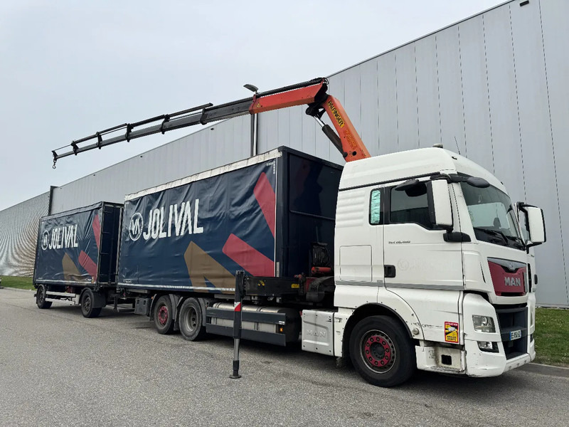 MAN TGX 26.480 6X2 - EURO 6 + PALFINGER PK20002 + REMOTE + LECITRAILER HANGER - Ponyvás teherautó, Darus autó: 1 kép. MAN TGX 26.480 6X2 - EURO 6 + PALFINGER PK20002 + REMOTE + LECITRAILER HANGER - Ponyvás teherautó, Darus autó: 1 kép.