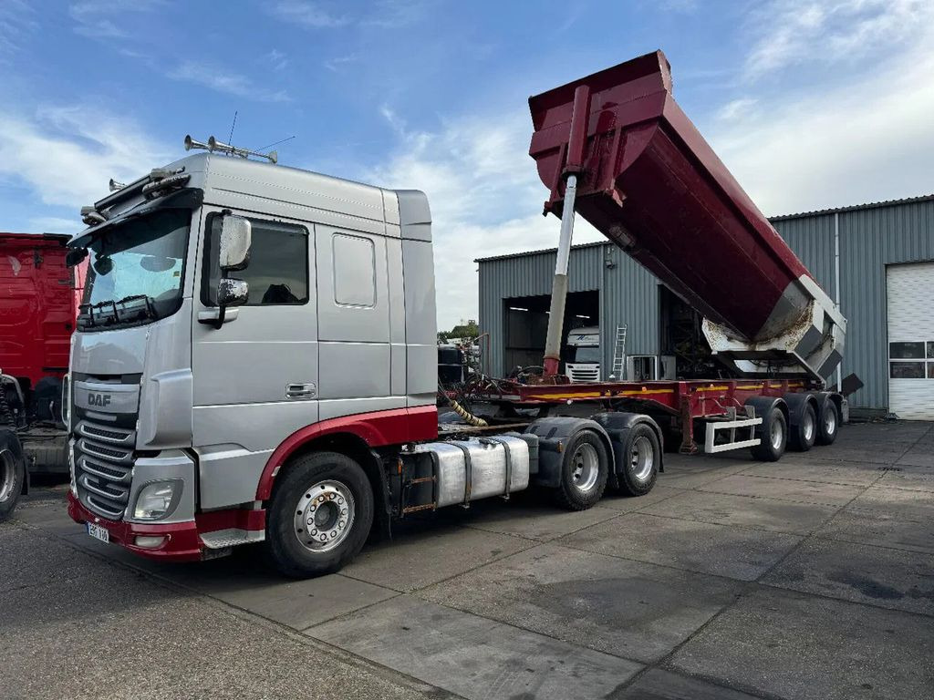 DAF XF 510 6X4 + KIPPER TRAILER - Nyergesvontató: 1 kép. DAF XF 510 6X4 + KIPPER TRAILER - Nyergesvontató: 1 kép.