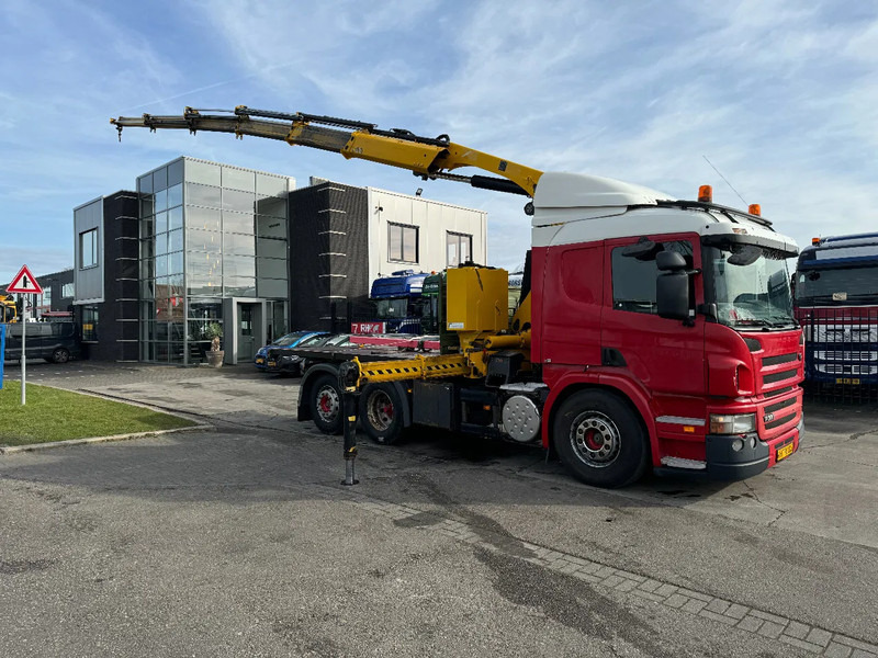 Scania P380 6X2 HIAB 288 + REMOTE CONTROL + PLATEAU - Nyergesvontató: 1 kép. Scania P380 6X2 HIAB 288 + REMOTE CONTROL + PLATEAU - Nyergesvontató: 1 kép.