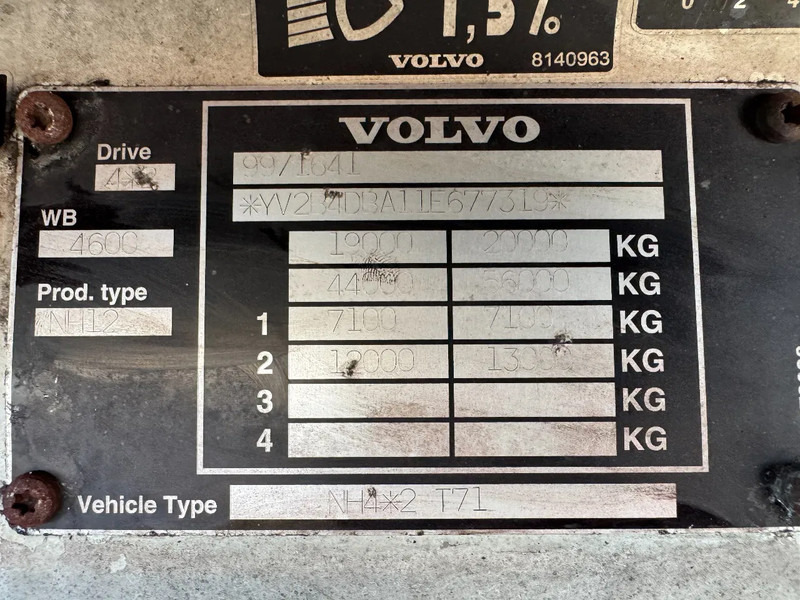 Nyergesvontató Volvo NH 12.460 4X2 - EURO 2 + KIPPER HYDRAULIEK: 18 kép.