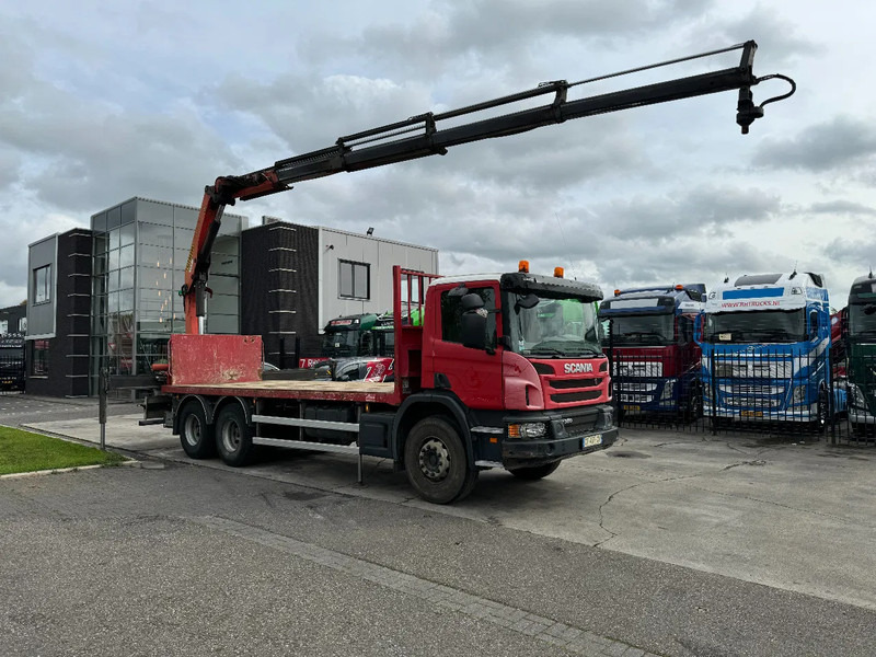Scania P360 6X4 PALFINGER PK 20001-K + REMOTE CONTROL EURO 5 - Platós teherautó, Darus autó: 2 kép. Scania P360 6X4 PALFINGER PK 20001-K + REMOTE CONTROL EURO 5 - Platós teherautó, Darus autó: 2 kép.