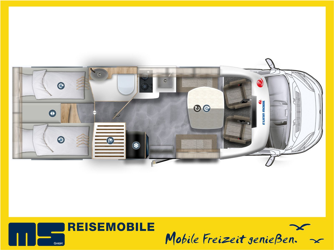 Eura Mobil PROFILA T 720 EF - 101 EDITION / EINZELBETTEN - Félintegrált lakóautó: 2 kép. Eura Mobil PROFILA T 720 EF - 101 EDITION / EINZELBETTEN - Félintegrált lakóautó: 2 kép.