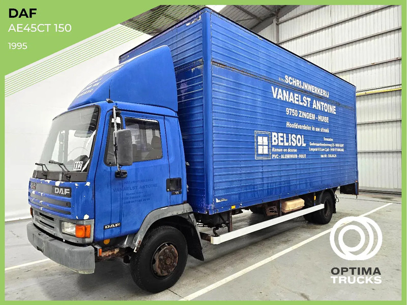 DAF AE45CT 150/ LAMMES - BLATT - SPRING / DHOLLANDIA - Dobozos felépítményű teherautó: 1 kép. DAF AE45CT 150/ LAMMES - BLATT - SPRING / DHOLLANDIA - Dobozos felépítményű teherautó: 1 kép.