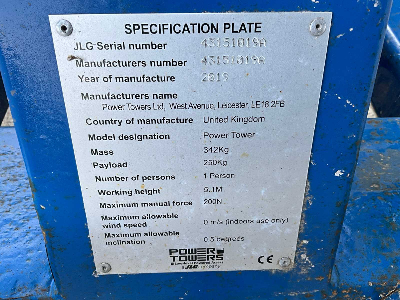 Emelő 2019 JLG POWER TOWER AERIAL PLATFORM: 11 kép.