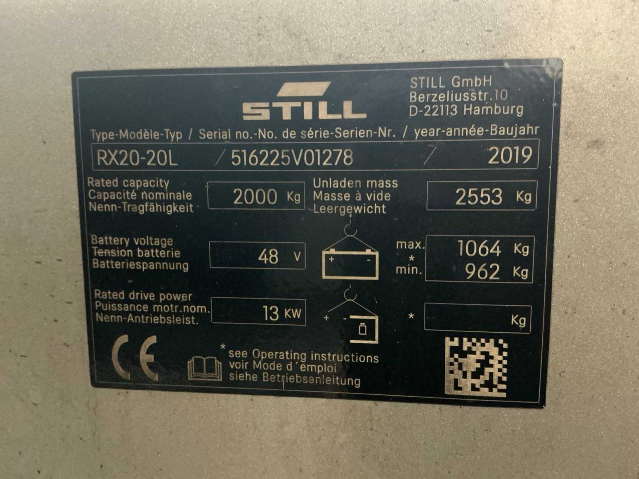 2019 STILL RX20-20L FORKLIFT - Villás targonca: 1 kép. 2019 STILL RX20-20L FORKLIFT - Villás targonca: 1 kép.