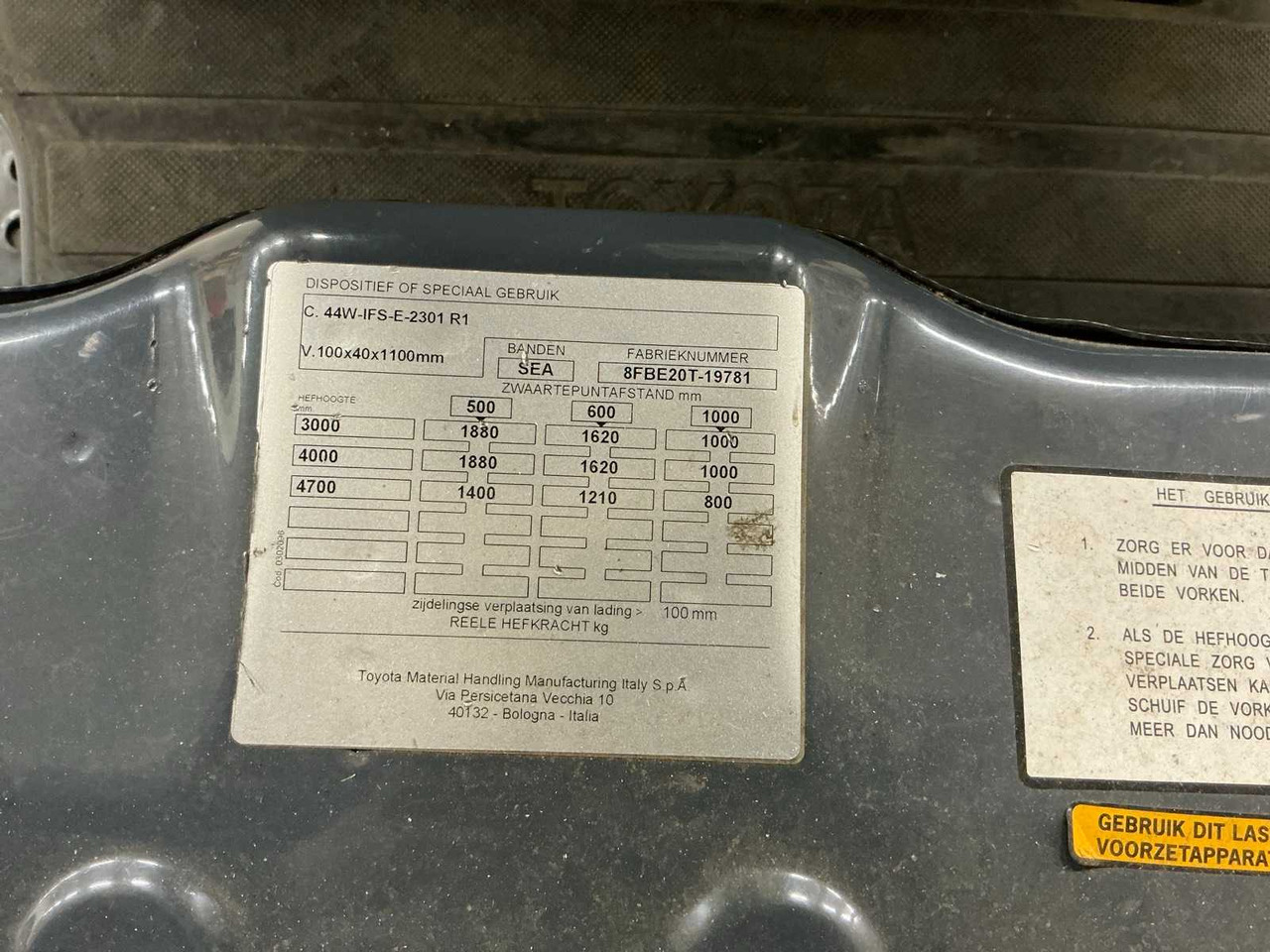 Villás targonca 2023 TOYOTA 8FBE20T FORKLIFT: 20 kép.