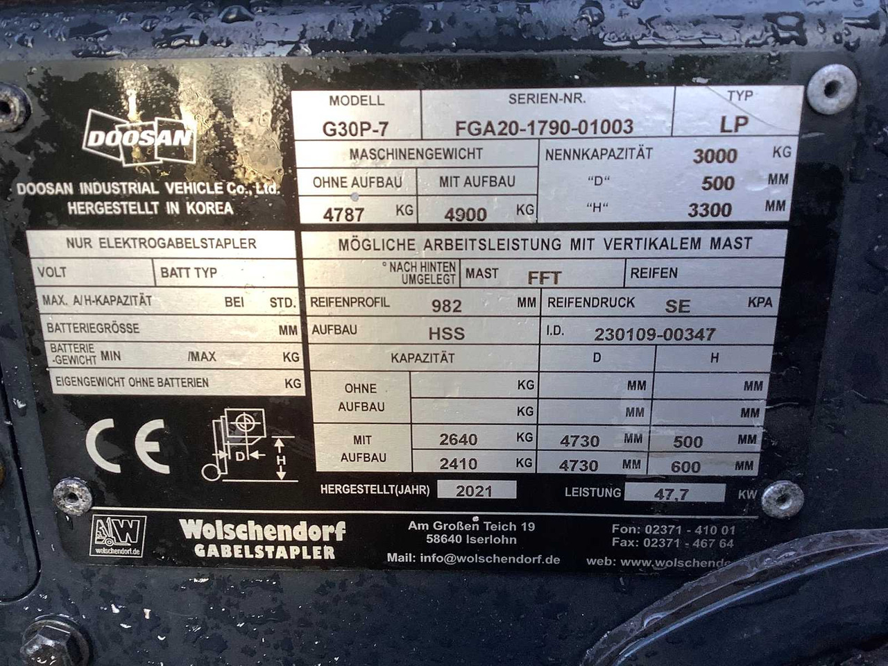 DOOSAN - 2021 - G30P-7 LP - FORKLIFT - Villás targonca: 3 kép. DOOSAN - 2021 - G30P-7 LP - FORKLIFT - Villás targonca: 3 kép.