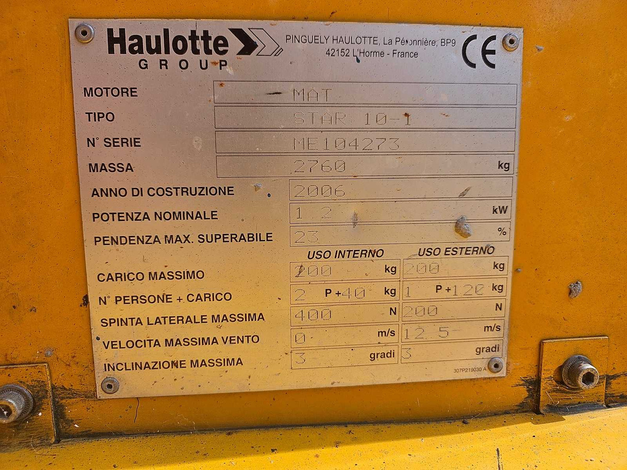 HAULOTTE - Emelő: 2 kép. HAULOTTE - Emelő: 2 kép.