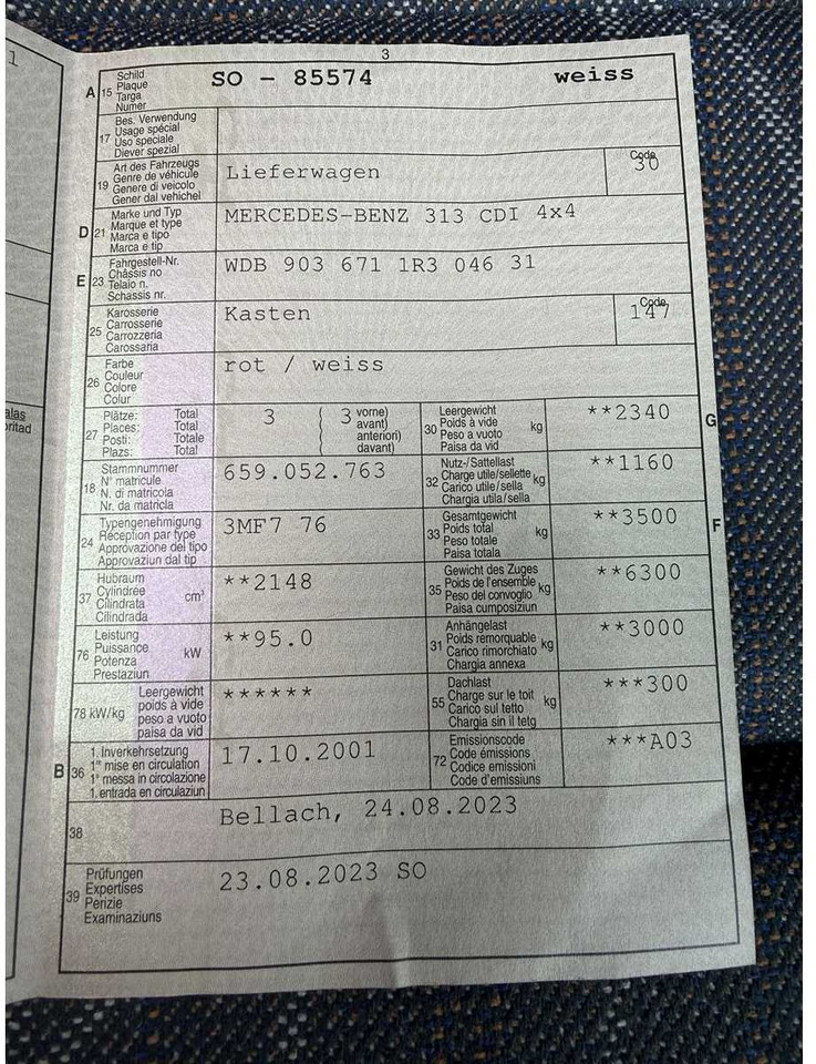 2001 MERCEDES-BENZ 313 CDI 4X4 CAMPER / VAN - Kisteherautó: 4 kép. 2001 MERCEDES-BENZ 313 CDI 4X4 CAMPER / VAN - Kisteherautó: 4 kép.