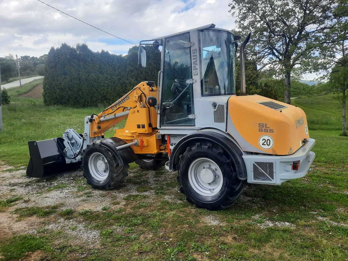 PAUS - TSL 855-T7 - ARTICULATED TELESCOPIC WHEEL LOADER - 2007 - Gumikerekes homlokrakodó: 3 kép. PAUS - TSL 855-T7 - ARTICULATED TELESCOPIC WHEEL LOADER - 2007 - Gumikerekes homlokrakodó: 3 kép.