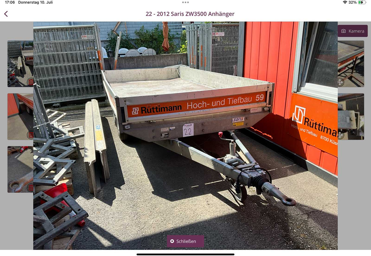 Saris ZW3500 - Mezőgazdasági pótkocsi: 1 kép. Saris ZW3500 - Mezőgazdasági pótkocsi: 1 kép.
