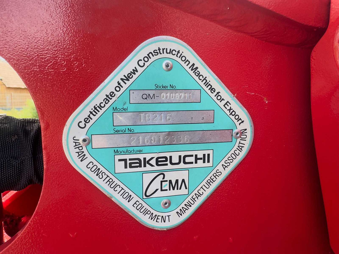 Takeuchi TB 216 - Minikotró: 5 kép. Takeuchi TB 216 - Minikotró: 5 kép.