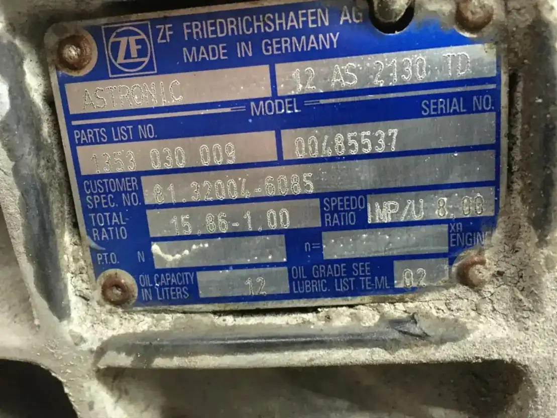 MAN Versnellingsbak 12AS 2130 TD - Sebességváltó és alkatrészek - Teherautó: 5 kép. MAN Versnellingsbak 12AS 2130 TD - Sebességváltó és alkatrészek - Teherautó: 5 kép.