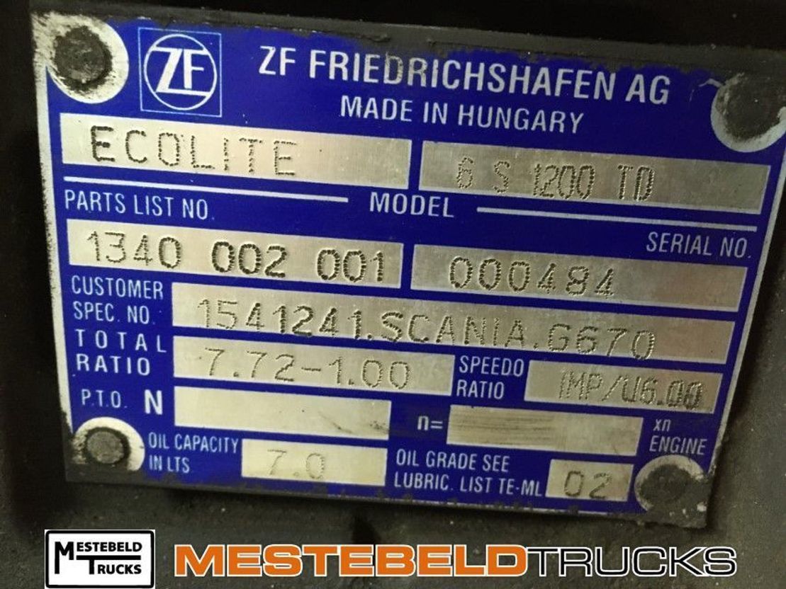 Scania Versnellingsbak G670 6S1200 TO - Sebességváltó - Teherautó: 5 kép. Scania Versnellingsbak G670 6S1200 TO - Sebességváltó - Teherautó: 5 kép.