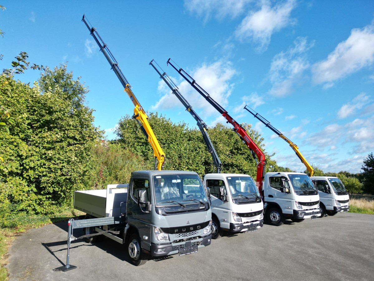 Új Platós kisteherautó FUSO 3S15 Alu Pritsche 2.80m Ladekran Funk!: 18 kép.