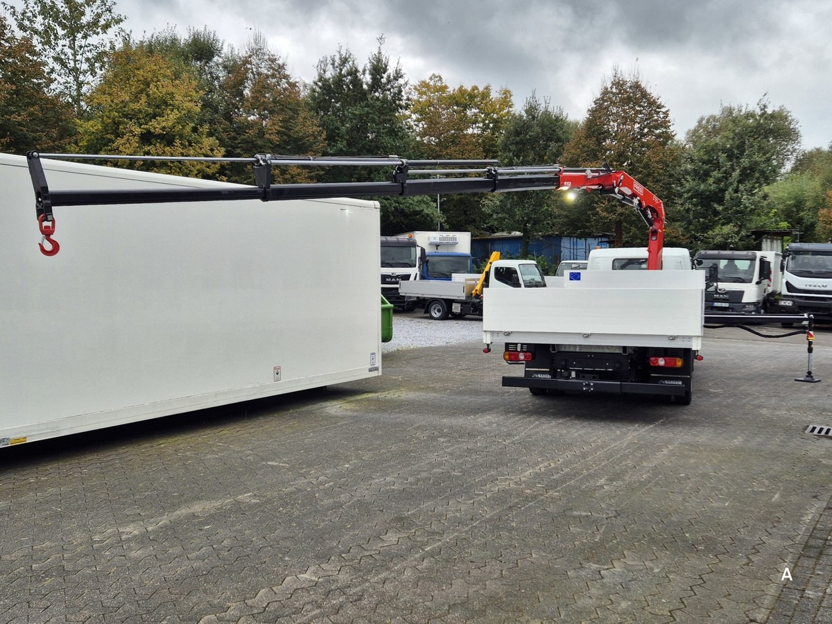 Új Platós kisteherautó FUSO FUSO 9C18 Canter Alu Pritsche 5.5m Kran 3x hydr.: 13 kép.