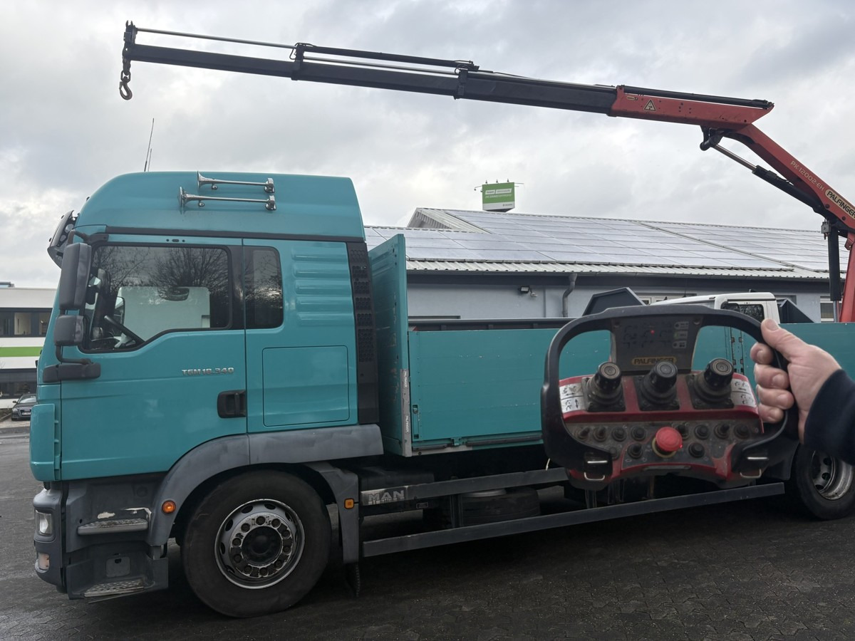 MAN TGM 18.340 PK 12002 EH Funk Ladekran sofort verf - Platós teherautó, Darus autó: 3 kép. MAN TGM 18.340 PK 12002 EH Funk Ladekran sofort verf - Platós teherautó, Darus autó: 3 kép.
