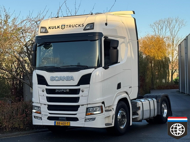 Scania R450 PTO HYDRAULIC / ALU WHEELS / RETARDER / CLEAN NL TRUCK - Nyergesvontató: 1 kép. Scania R450 PTO HYDRAULIC / ALU WHEELS / RETARDER / CLEAN NL TRUCK - Nyergesvontató: 1 kép.