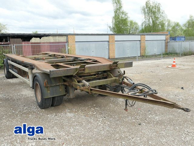 Hüffermann HKA 18.70, Außenroller, BPW, kl. Bereifung - Multiliftes/ Konténerszállító pótkocsi: 1 kép. Hüffermann HKA 18.70, Außenroller, BPW, kl. Bereifung - Multiliftes/ Konténerszállító pótkocsi: 1 kép.