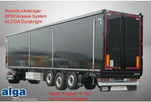 Knapen Trailers K 100, 7mm XD Boden, ALCOA Durabright, 2x Lift - Félpótkocsi dobozos: 1 kép. Knapen Trailers K 100, 7mm XD Boden, ALCOA Durabright, 2x Lift - Félpótkocsi dobozos: 1 kép.