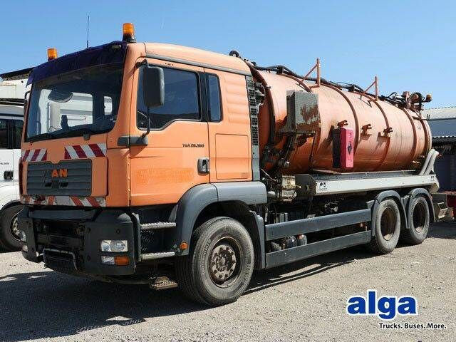 MAN 26.360 FDLC 6x4, Saug- u. Spülaufbau, 14m³ - Szippantós autó: 1 kép. MAN 26.360 FDLC 6x4, Saug- u. Spülaufbau, 14m³ - Szippantós autó: 1 kép.