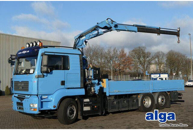 MAN 26.440 6x4H-2 BL TGA, Terex-Atlas 165.5, Funk - Platós teherautó: 1 kép. MAN 26.440 6x4H-2 BL TGA, Terex-Atlas 165.5, Funk - Platós teherautó: 1 kép.