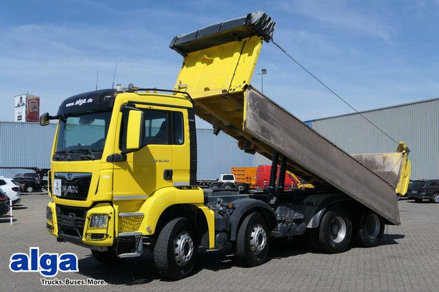 MAN 35.460 TGS BB 8x4, Meiller, Bordmatik, Intarder - Billenőplatós teherautó: 1 kép. MAN 35.460 TGS BB 8x4, Meiller, Bordmatik, Intarder - Billenőplatós teherautó: 1 kép.