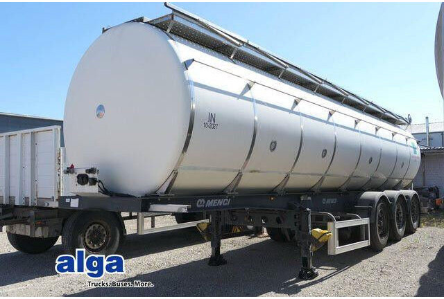 Menci SA 105, Lebensmittel, 32m³, Iso, Spülleitung - Tartályos félpótkocsi: 1 kép. Menci SA 105, Lebensmittel, 32m³, Iso, Spülleitung - Tartályos félpótkocsi: 1 kép.