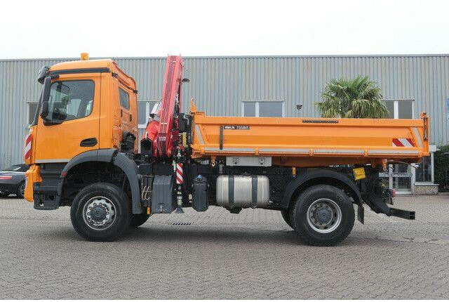 Mercedes-Benz 1835 AK Arocs 4x4, Meiller, Fassi F135AC, Funk - Billenőplatós teherautó: 5 kép. Mercedes-Benz 1835 AK Arocs 4x4, Meiller, Fassi F135AC, Funk - Billenőplatós teherautó: 5 kép.