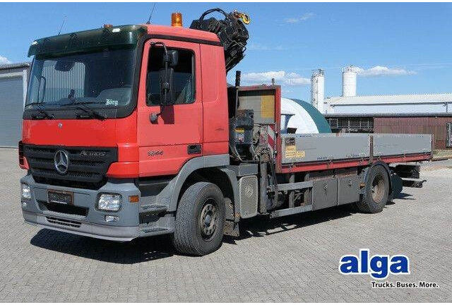 Mercedes-Benz 1844 L Actros 4x2, Hiab 144E-3, Funk, Voll-Luft - Platós teherautó: 1 kép. Mercedes-Benz 1844 L Actros 4x2, Hiab 144E-3, Funk, Voll-Luft - Platós teherautó: 1 kép.