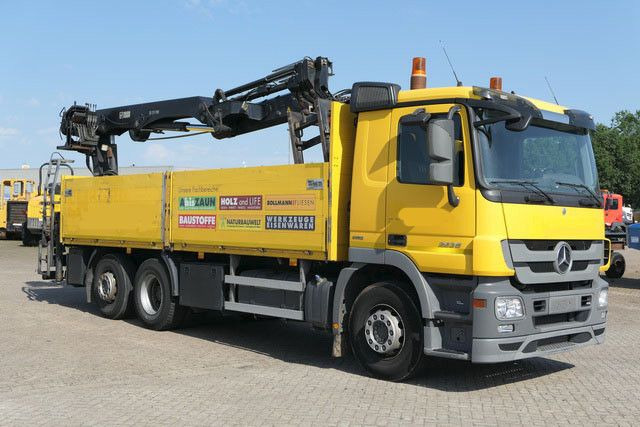 Mercedes-Benz 2536 Actros/MP3/HIAB 211DL/AHK/Klima - Platós teherautó, Darus autó: 3 kép. Mercedes-Benz 2536 Actros/MP3/HIAB 211DL/AHK/Klima - Platós teherautó, Darus autó: 3 kép.