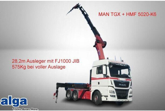 MAN 28.500 TGX 6X2-2 BLS, Kran HMF 5020-K6, Funk,23m - Nyergesvontató: 1 kép. MAN 28.500 TGX 6X2-2 BLS, Kran HMF 5020-K6, Funk,23m - Nyergesvontató: 1 kép.