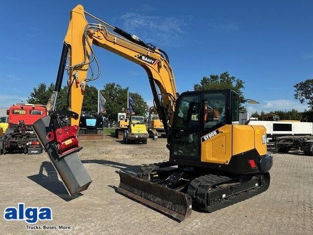 Sany SY 80U, Hydr. S.W.S., Tilt, Klima, Neuwertig - Lánctalpas kotró: 1 kép. Sany SY 80U, Hydr. S.W.S., Tilt, Klima, Neuwertig - Lánctalpas kotró: 1 kép.