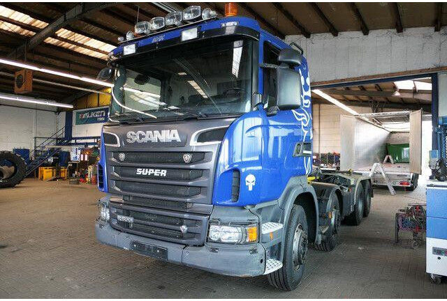 Scania R 500 8x4, Palfinger P24A, Knickarm, Retarder,AC - Horgos rakodó teherautó: 2 kép. Scania R 500 8x4, Palfinger P24A, Knickarm, Retarder,AC - Horgos rakodó teherautó: 2 kép.