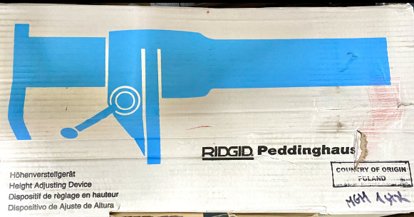 Elévateur automatique Super Ridgid Peddinghaus 160 avec réglage de la hauteur - Szerszám/ Felszerelés: 1 kép. Elévateur automatique Super Ridgid Peddinghaus 160 avec réglage de la hauteur - Szerszám/ Felszerelés: 1 kép.
