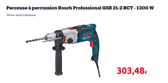 Perceuse professionnel à percussion BOSCH GSB 21-2 RCT dans sa valisette - Építőipari berendezések: 1 kép. Perceuse professionnel à percussion BOSCH GSB 21-2 RCT dans sa valisette - Építőipari berendezések: 1 kép.