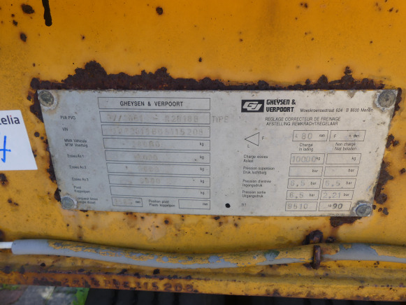 Remorque porte engin Gheysen&Verpoort R2818B - Pótkocsi autószállító: 3 kép. Remorque porte engin Gheysen&Verpoort R2818B - Pótkocsi autószállító: 3 kép.