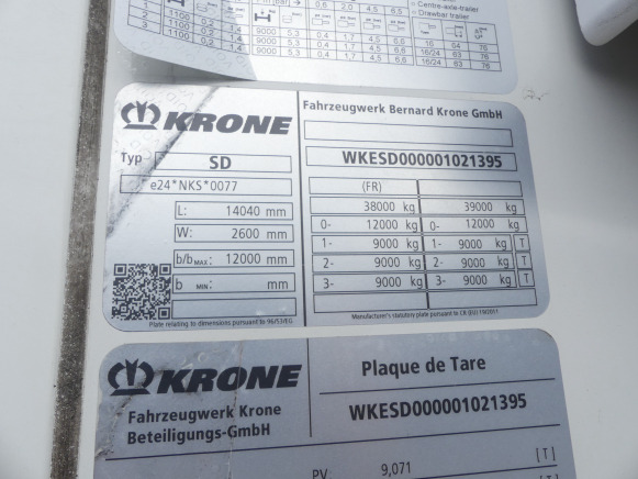 Pótkocsi hűtős Semi remorque frigorifique Krone SREM FG TD: 13 kép.