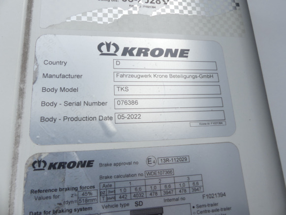 Semi remorque frigorifique Krone SREM FG TD - Pótkocsi hűtős: 5 kép. Semi remorque frigorifique Krone SREM FG TD - Pótkocsi hűtős: 5 kép.