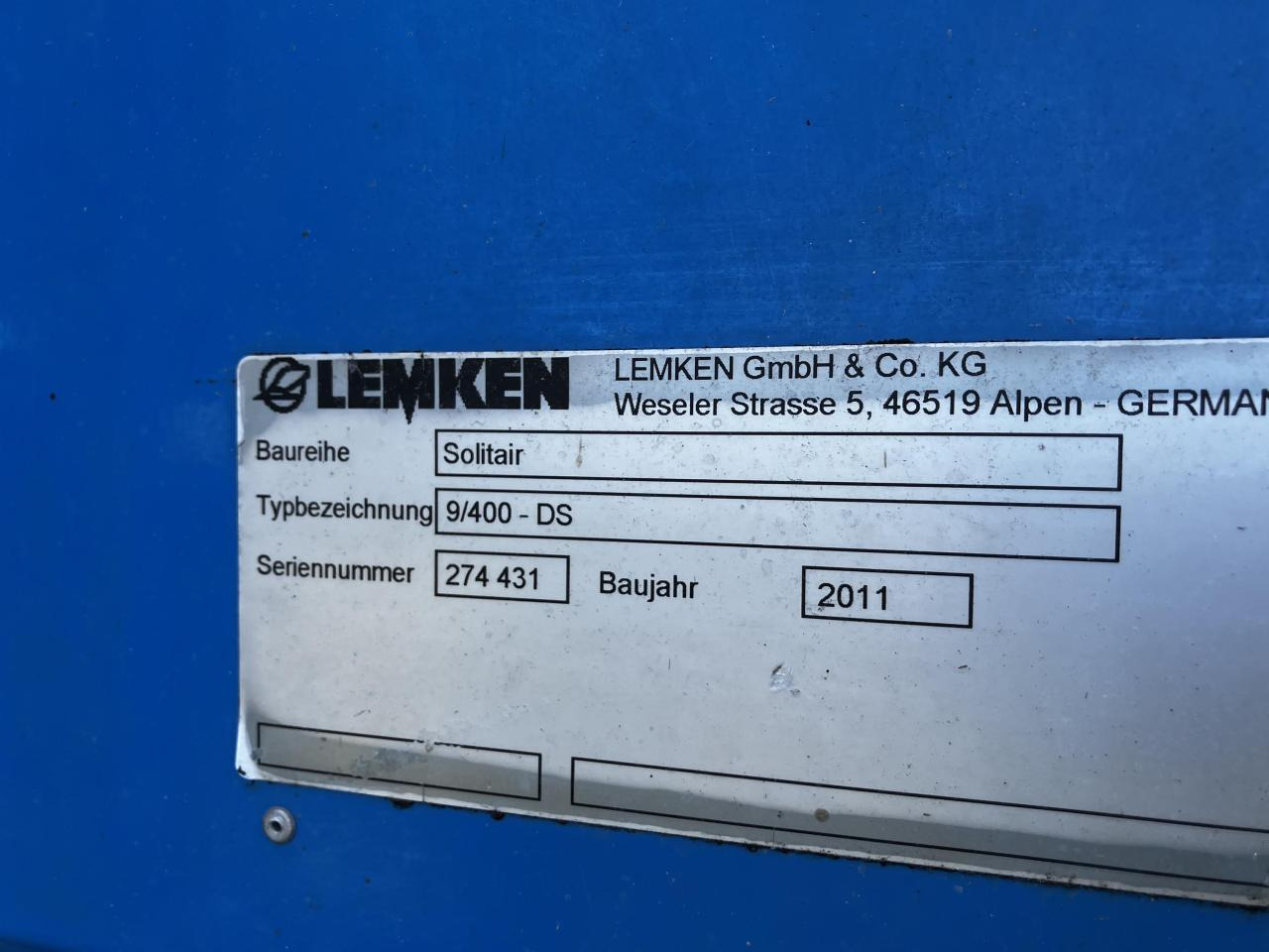Lemken Solitair 9/400 DS lízing Lemken Solitair 9/400 DS: 12 kép.