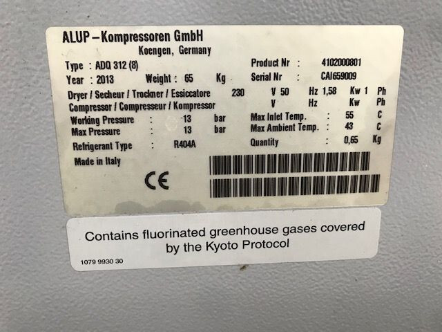 Alup ADQ 312 Luchtdroger 5.200 L/min. 13 Bar - Légkompresszor: 3 kép. Alup ADQ 312 Luchtdroger 5.200 L/min. 13 Bar - Légkompresszor: 3 kép.
