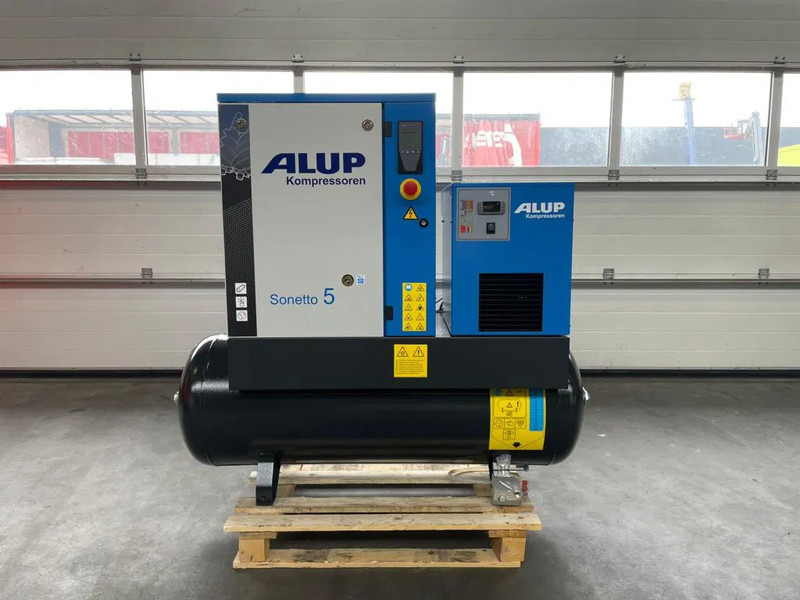 Alup Sonetto 5 + 200 Elektrische Schroefcompressor 4 kW 470 L / min 10 Bar met droger en ketel - Légkompresszor: 1 kép. Alup Sonetto 5 + 200 Elektrische Schroefcompressor 4 kW 470 L / min 10 Bar met droger en ketel - Légkompresszor: 1 kép.