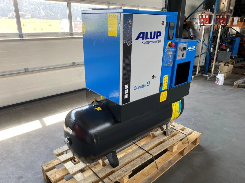Alup Sonetto 9+ 270 Elektrische Schroefcompressor met ketel en droger 7.5 kW 980 L / min 10 Bar - Légkompresszor: 2 kép. Alup Sonetto 9+ 270 Elektrische Schroefcompressor met ketel en droger 7.5 kW 980 L / min 10 Bar - Légkompresszor: 2 kép.