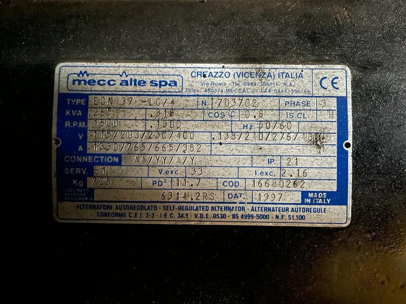 Atlas-Copco QAS 265 Silent 265 kVA generatorset - Áramfejlesztő: 4 kép. Atlas-Copco QAS 265 Silent 265 kVA generatorset - Áramfejlesztő: 4 kép.