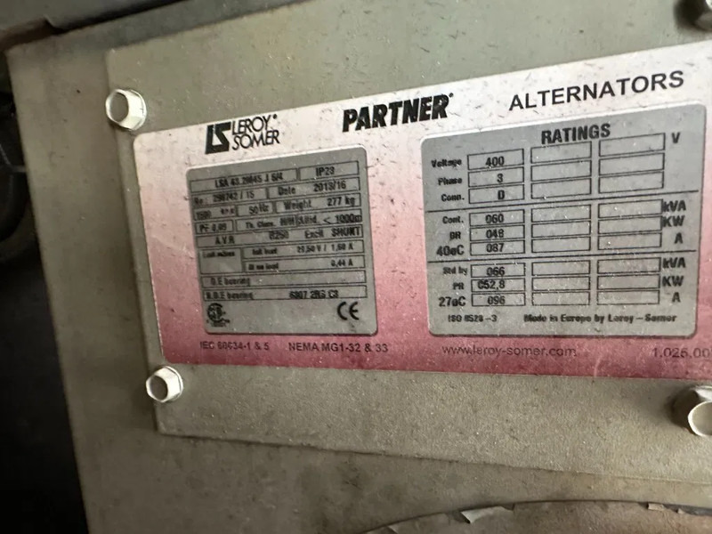 Áramfejlesztő Atlas-Copco QAS 60 Perkins Leroy Somer 60 kVA Silent Rental generatorset: 14 kép.