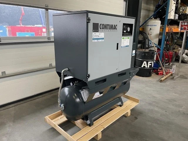 Contimac Contimac Silent 705/270 met Droger. zuigercompressor, 5,5 PK, 650 L/min. 10 Bar - Légkompresszor: 3 kép. Contimac Contimac Silent 705/270 met Droger. zuigercompressor, 5,5 PK, 650 L/min. 10 Bar - Légkompresszor: 3 kép.