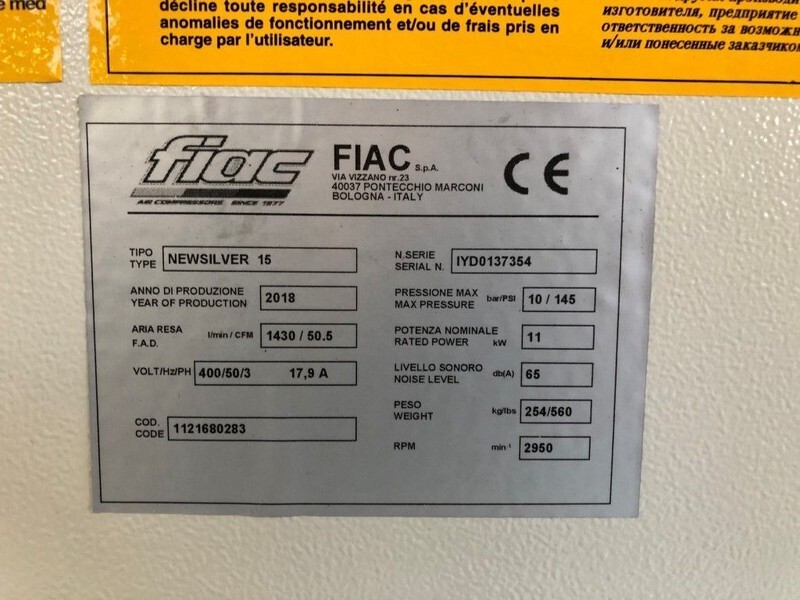 Fiac New Silver 15 / 500 Silent 11 kW 1430 L / min Elektrische Schroefcompressor met ketel - Légkompresszor: 5 kép. Fiac New Silver 15 / 500 Silent 11 kW 1430 L / min Elektrische Schroefcompressor met ketel - Légkompresszor: 5 kép.