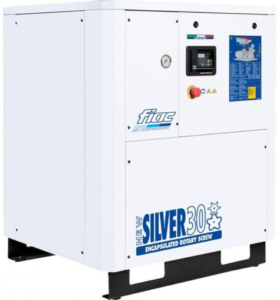 Fiac New Silver 30 Silent 22 KW 2970 L / min 10 Bar Elektrische Schroefcompressor - Légkompresszor: 1 kép. Fiac New Silver 30 Silent 22 KW 2970 L / min 10 Bar Elektrische Schroefcompressor - Légkompresszor: 1 kép.